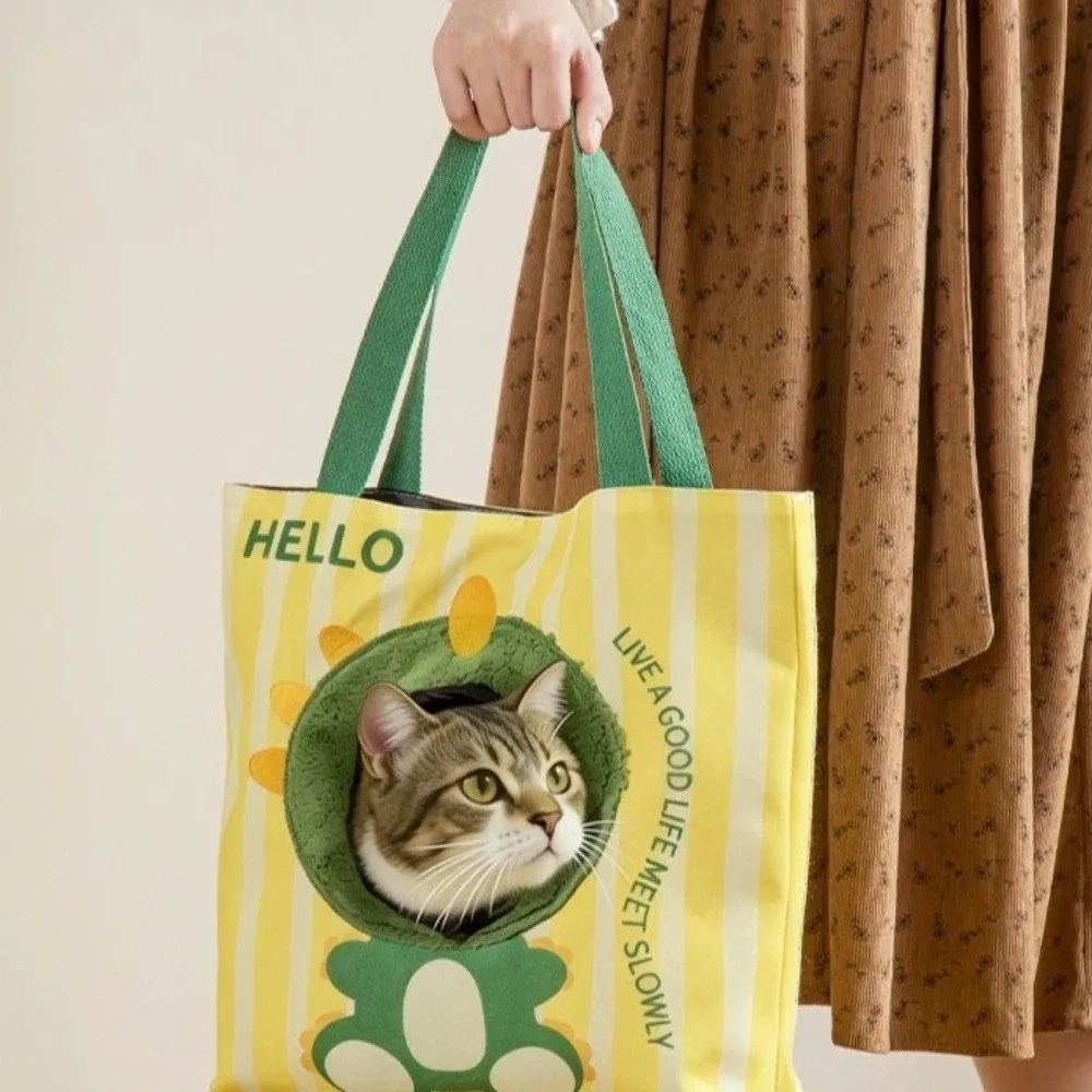 Cute Breathable Cat Carrier Bag Portable Canvas Cat Shoulder Bag Cartoon with Hole Pet Carrying Bag Walking Pets
Cute Breathable Cat Carrier Bag Portable Canvas Cat Shoulder Bag Cartoon with Hole Pet Carrying Bag Walking Pets
