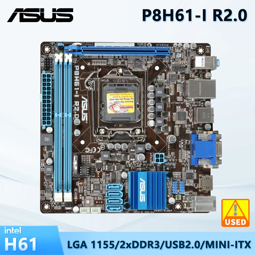 ASUS P8H61-I R2.0 Motherboard Mini ITX Intel H61 Motherboard support Core i5-2300 2310 2400 2500 3450 3570 3770 Celeron G440 cpu
ASUS P8H61-I R2.0 Motherboard Mini ITX Intel H61 Motherboard support Core i5-2300 2310 2400 2500 3450 3570 3770 Celeron G440 cpu
