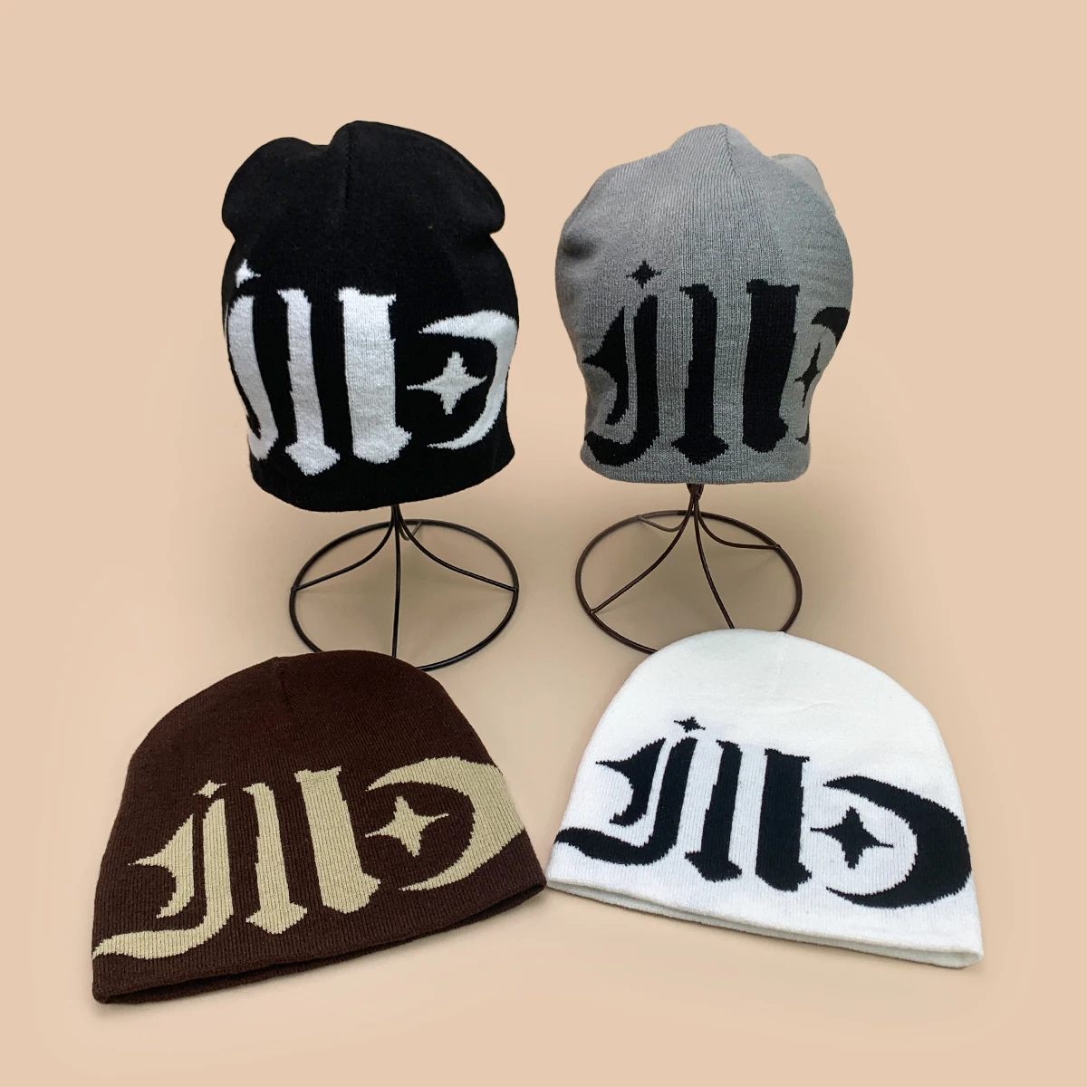 Sanskrit Hip Hop New Simple Personal Knitted Hats Man and Woman Fashion Streetwear Niche Skate Beanies ins Winter Warm Versatile 
Sanskrit Hip Hop New Simple Personal Knitted Hats Man and Woman Fashion Streetwear Niche Skate Beanies ins Winter Warm Versatile