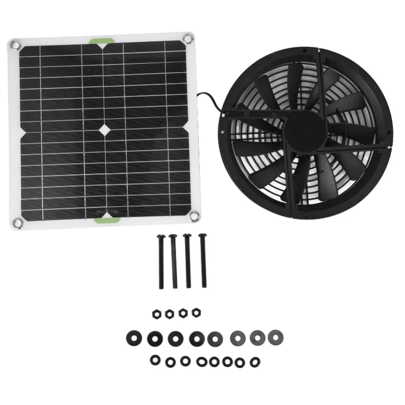 New Solar Panel Fan Kit 10in 100W Waterproof Solar Panel Round Ventilation Case Exhaust Fan for Chicken Coop Greenhouse Shed
New Solar Panel Fan Kit 10in 100W Waterproof Solar Panel Round Ventilation Case Exhaust Fan for Chicken Coop Greenhouse Shed