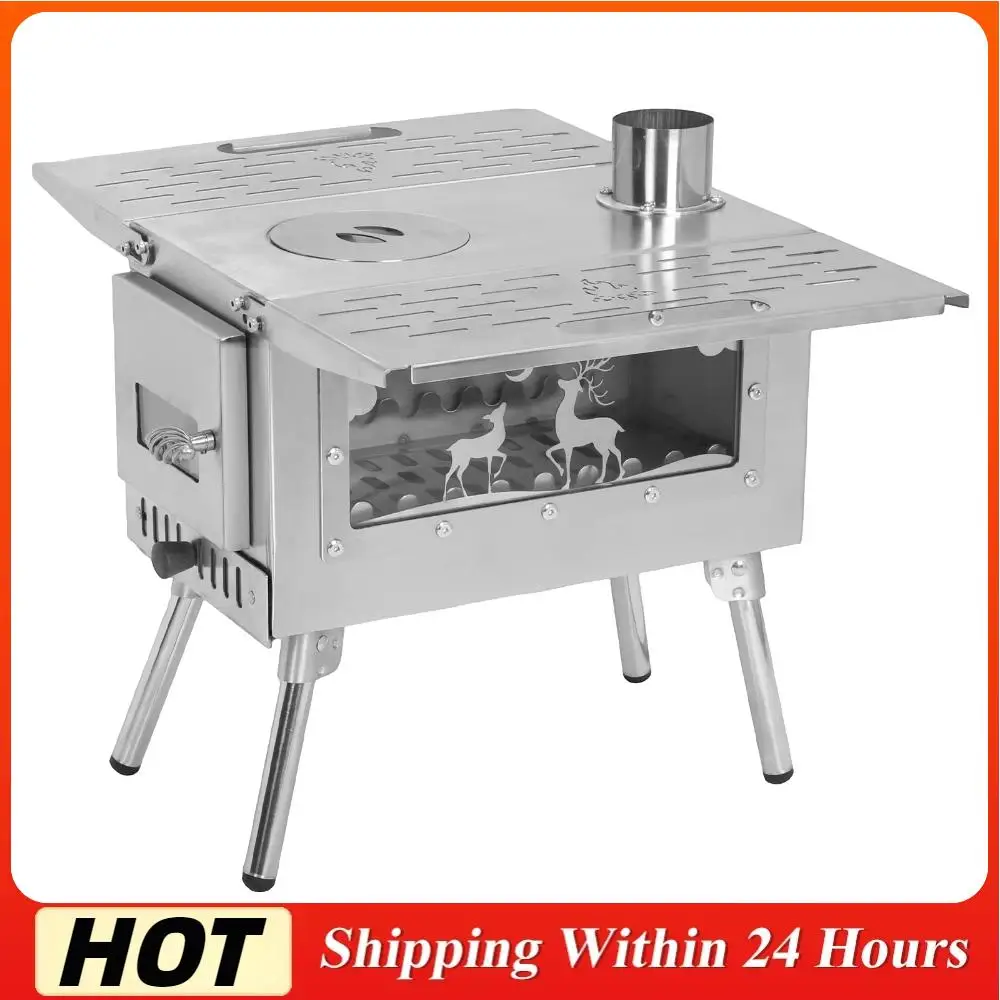 Portable Wood Burning Stove Stainless Steel Tent Stove Chimney Pipes Included Pellet Burner for Outdoor Cooking Hiking
Portable Wood Burning Stove Stainless Steel Tent Stove Chimney Pipes Included Pellet Burner for Outdoor Cooking Hiking