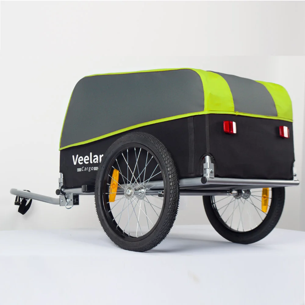 Bicycle Trailer With Oxford Fabric Foldable Bike Cargo Trailers, Supports Up To 130 LBS, Removable Cover, Black
Bicycle Trailer With Oxford Fabric Foldable Bike Cargo Trailers, Supports Up To 130 LBS, Removable Cover, Black
