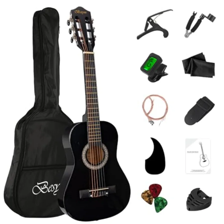 Beginner Acoustic Guitar Starter Package for Students/: Spruce Top, Natural Finish, Includes Gig Bag, Strap, 2 Picks, Extra Str
Beginner Acoustic Guitar Starter Package for Students/: Spruce Top, Natural Finish, Includes Gig Bag, Strap, 2 Picks, Extra Str