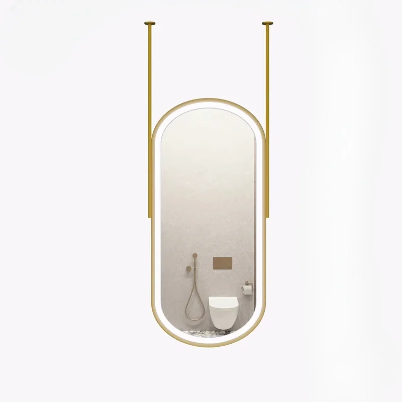 Nordic Metal Mirror for Hair Salon Hanging Oval Luminous Bath Mirrors Creative Personalized Design Bathroom Mirrors for Hotel
Nordic Metal Mirror for Hair Salon Hanging Oval Luminous Bath Mirrors Creative Personalized Design Bathroom Mirrors for Hotel