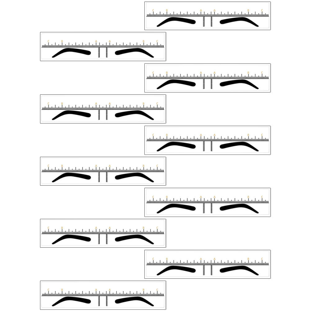 10pcs PVC Eyebrow Tattoo Ruler Template Symmetry Positioning Stencil Scale Lightweight Women Gift Brow
10pcs PVC Eyebrow Tattoo Ruler Template Symmetry Positioning Stencil Scale Lightweight Women Gift Brow