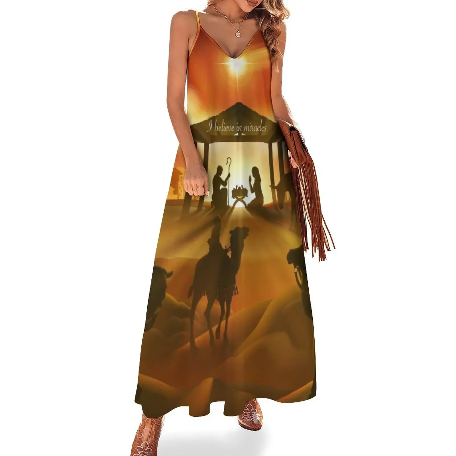 I believe in Miracles — ChristmasNativity Orange effect Sleeveless Dress dress long sleeve dresses Dress
I believe in Miracles — ChristmasNativity Orange effect Sleeveless Dress dress long sleeve dresses Dress