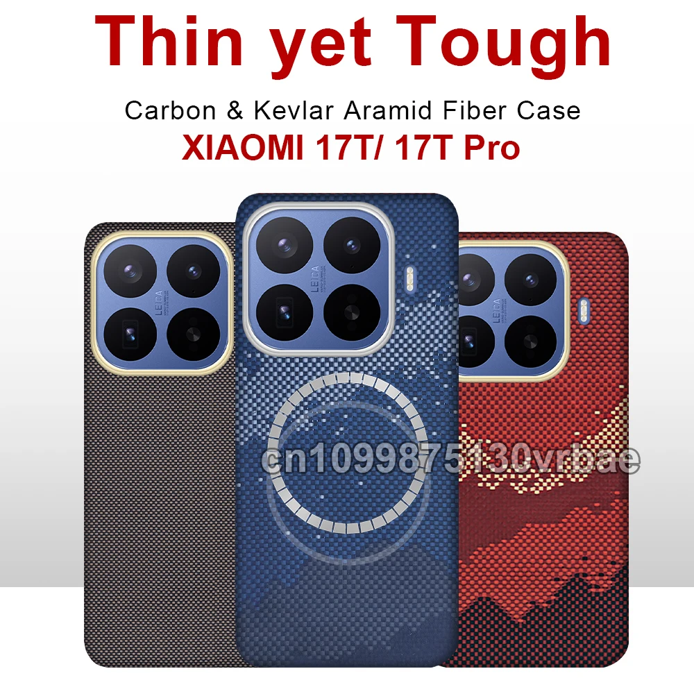 Carbon fiber aramid magnetic case for xiaomi 17 t/xiaomi 17 t pro fabric thin hard Lightweight Cover magnetic balck Slim light
Carbon fiber aramid magnetic case for xiaomi 17 t/xiaomi 17 t pro fabric thin hard Lightweight Cover magnetic balck Slim light