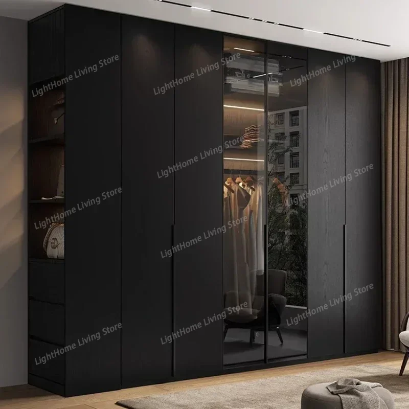 Modern Simple Storage Wardrobe Double Wardrobe Clothing Cabinets Solid Wood Wardrobe Bedroom Household Door To Top Black Cabinet
Modern Simple Storage Wardrobe Double Wardrobe Clothing Cabinets Solid Wood Wardrobe Bedroom Household Door To Top Black Cabinet