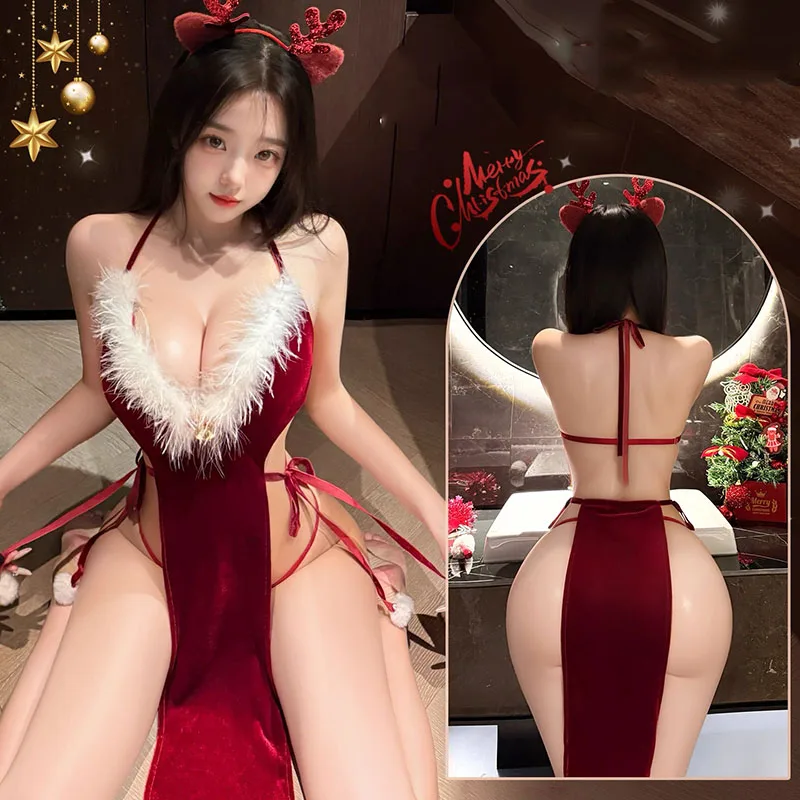 New Christmas V-Neck Furry Velvet Red Dress Cosplay Costume Women Xmas Santa Claus Uniform Outfits New Year Nightdress Dress Up
New Christmas V-Neck Furry Velvet Red Dress Cosplay Costume Women Xmas Santa Claus Uniform Outfits New Year Nightdress Dress Up