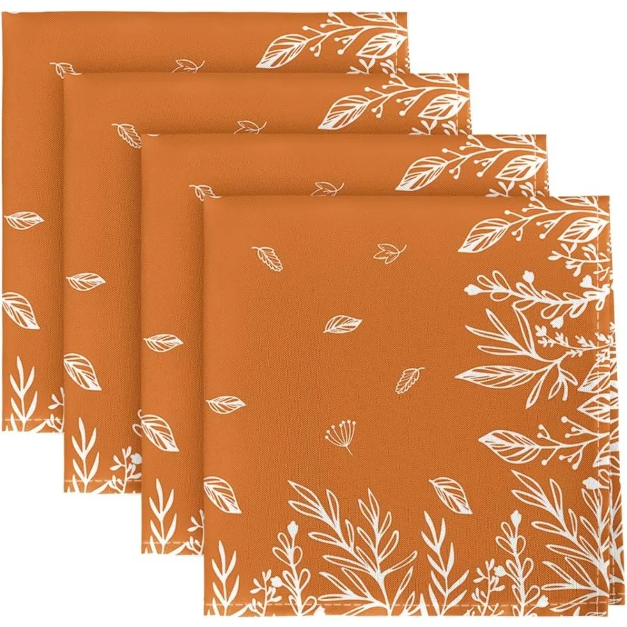 Осенние тканевые салфетки 18 x 18 дюймов, на День Благодарения, осенний урожай, оранжевые дикие цветы, вечерние украшения для ужина, моющиеся салфетки, набор
Осенние тканевые салфетки 18 x 18 дюймов, на День Благодарения, осенний урожай, оранжевые дикие цветы, вечерние украшения для ужина, моющиеся салфетки, набор