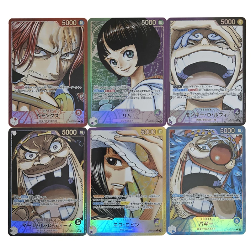 6 шт./компл. аниме One Piece OPCG DIY Emperor OP09 новая манга Луффи Шанкс Teach Roger огнеупорное мерцание карточные игры коллекционные карты
6 шт./компл. аниме One Piece OPCG DIY Emperor OP09 новая манга Луффи Шанкс Teach Roger огнеупорное мерцание карточные игры коллекционные карты
