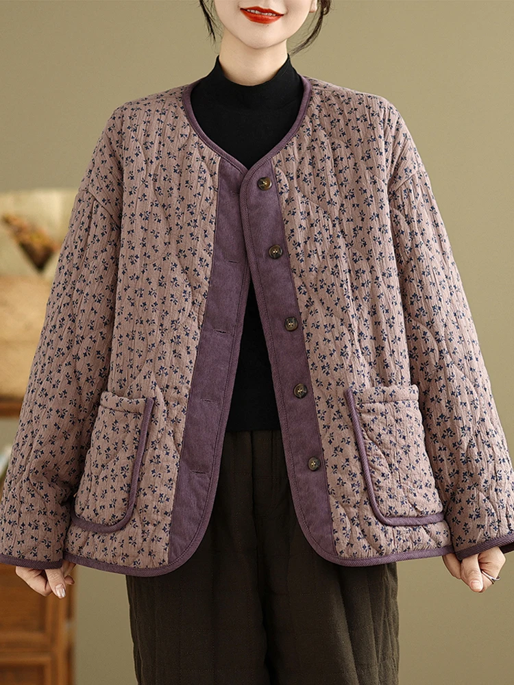 2025 New Autumn Winter Korean Style Floral Print Women Short Parka Coat Casual Loose Oversized Vintage Quilted Outerwear Tops
2025 New Autumn Winter Korean Style Floral Print Women Short Parka Coat Casual Loose Oversized Vintage Quilted Outerwear Tops