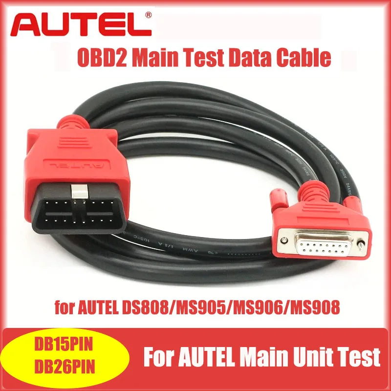 OBD2 Main Test Data Cable DB15PIN DB26PIN for AUTEL DS808/MS905/MS906/MS908 to Car Obd Diagnostic Tool Connection Adapter Line
OBD2 Main Test Data Cable DB15PIN DB26PIN for AUTEL DS808/MS905/MS906/MS908 to Car Obd Diagnostic Tool Connection Adapter Line