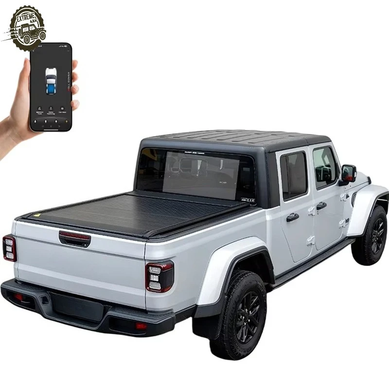 Aluminum Alloy Electric Tonneau Cover for Jeep Gladiator Retractable Roller Shutter with Smart Control App Fits Pickup Ranger
Aluminum Alloy Electric Tonneau Cover for Jeep Gladiator Retractable Roller Shutter with Smart Control App Fits Pickup Ranger