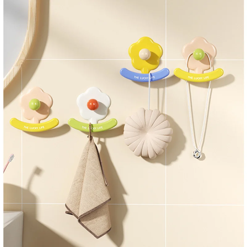 Cute and fun flower hooks, bathroom towels without punching, shower balls, paper drawing hangers, creative seamless and strong a
Cute and fun flower hooks, bathroom towels without punching, shower balls, paper drawing hangers, creative seamless and strong a