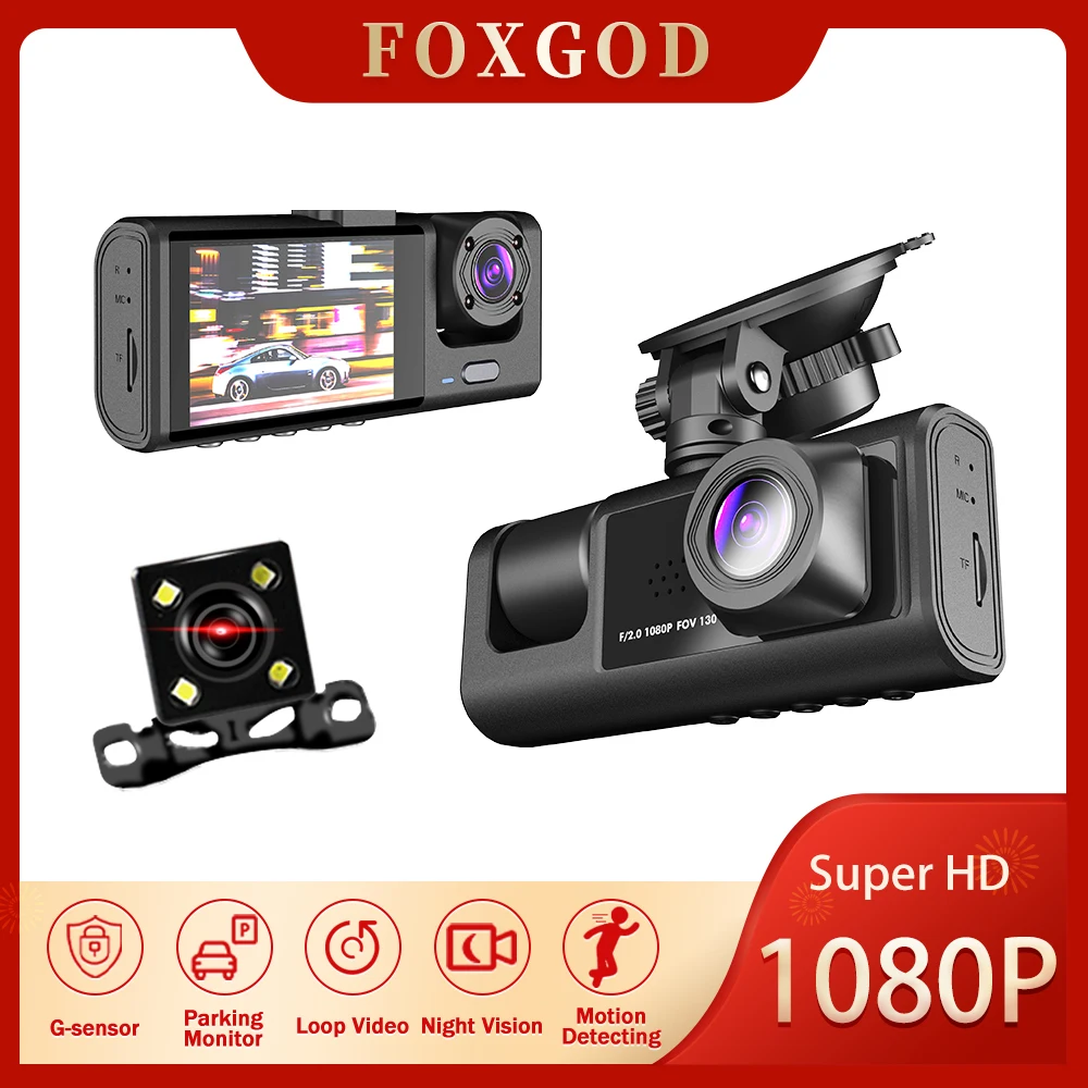 Car DVR Dash Cam 2.0'' IPS HD 1080P Dashboard Camera Traffic Recorder Black Box Loop Recording Video 3 Channels Recorder Dashcam
Car DVR Dash Cam 2.0'' IPS HD 1080P Dashboard Camera Traffic Recorder Black Box Loop Recording Video 3 Channels Recorder Dashcam