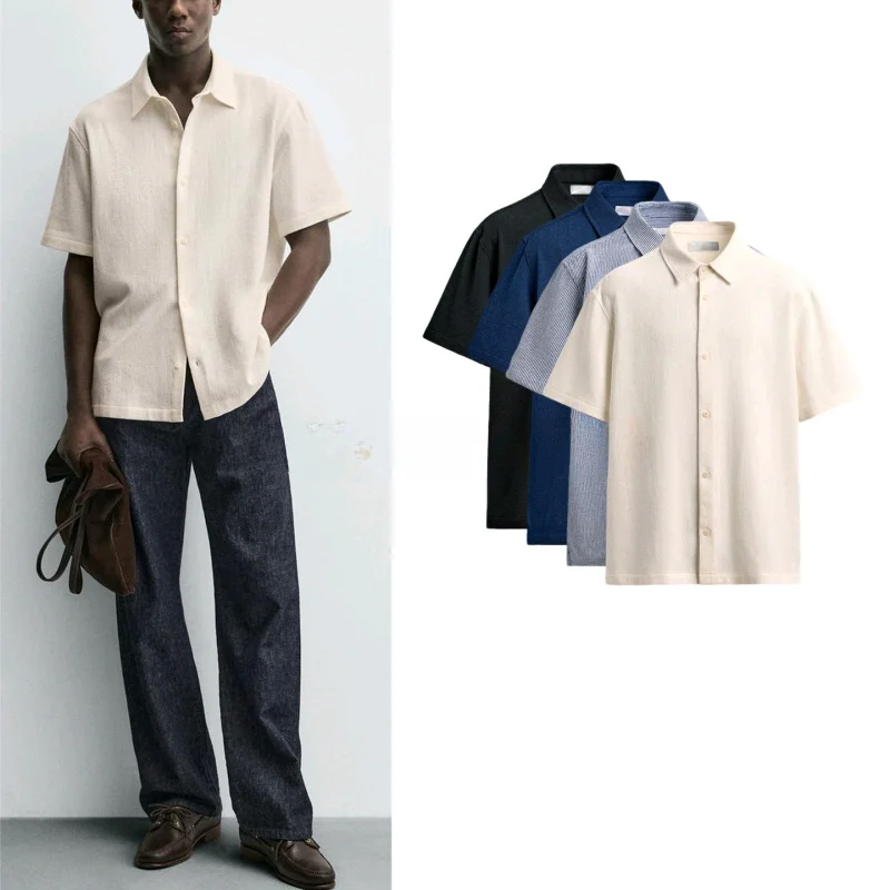 Spring Summer New Men's Slim Fit Straight Leg Bowling Shirt Collar Short Sleeve Single Button Casual Shirt Top Polyester Fiber
Spring Summer New Men's Slim Fit Straight Leg Bowling Shirt Collar Short Sleeve Single Button Casual Shirt Top Polyester Fiber