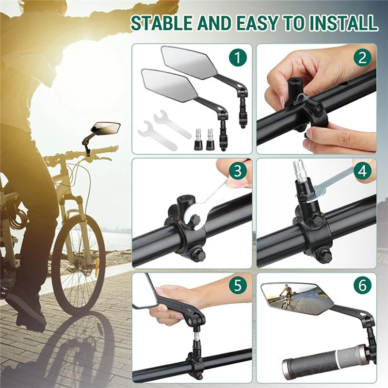 Dropship-Bicycle Rearview Mirror, Adjustable Rotating Handlebar Mirror, Suitable For Mountain Bikes, Electric Scooters
Dropship-Bicycle Rearview Mirror, Adjustable Rotating Handlebar Mirror, Suitable For Mountain Bikes, Electric Scooters