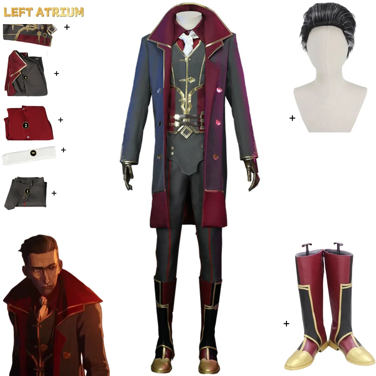 Game Silco Cosplay Costume Anime Military Uniform Trench Coat Boot Wig Adult Man Halloween Christmas Party Suit
Game Silco Cosplay Costume Anime Military Uniform Trench Coat Boot Wig Adult Man Halloween Christmas Party Suit