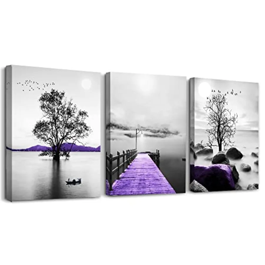 Canvas Wall Art, 3-Piece Set, Black And White Scenery, Framed, Modern, For Living Room, Bedroom, Office, Bathroom
Canvas Wall Art, 3-Piece Set, Black And White Scenery, Framed, Modern, For Living Room, Bedroom, Office, Bathroom