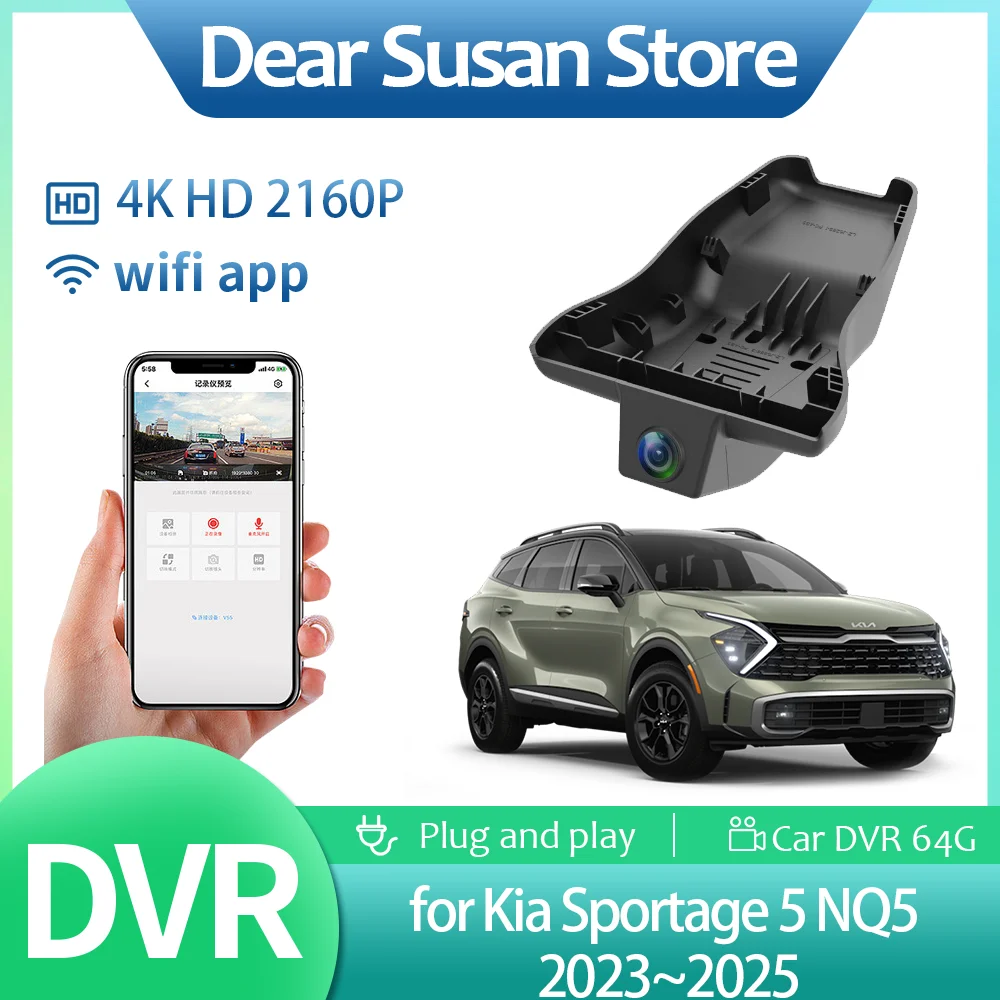 4K Car Video DVR for Kia Sportage 5 NQ5 2023~2025 2024 Driving Recorder Front Dash Camera Night Vision Monitor Part Accessories
4K Car Video DVR for Kia Sportage 5 NQ5 2023~2025 2024 Driving Recorder Front Dash Camera Night Vision Monitor Part Accessories