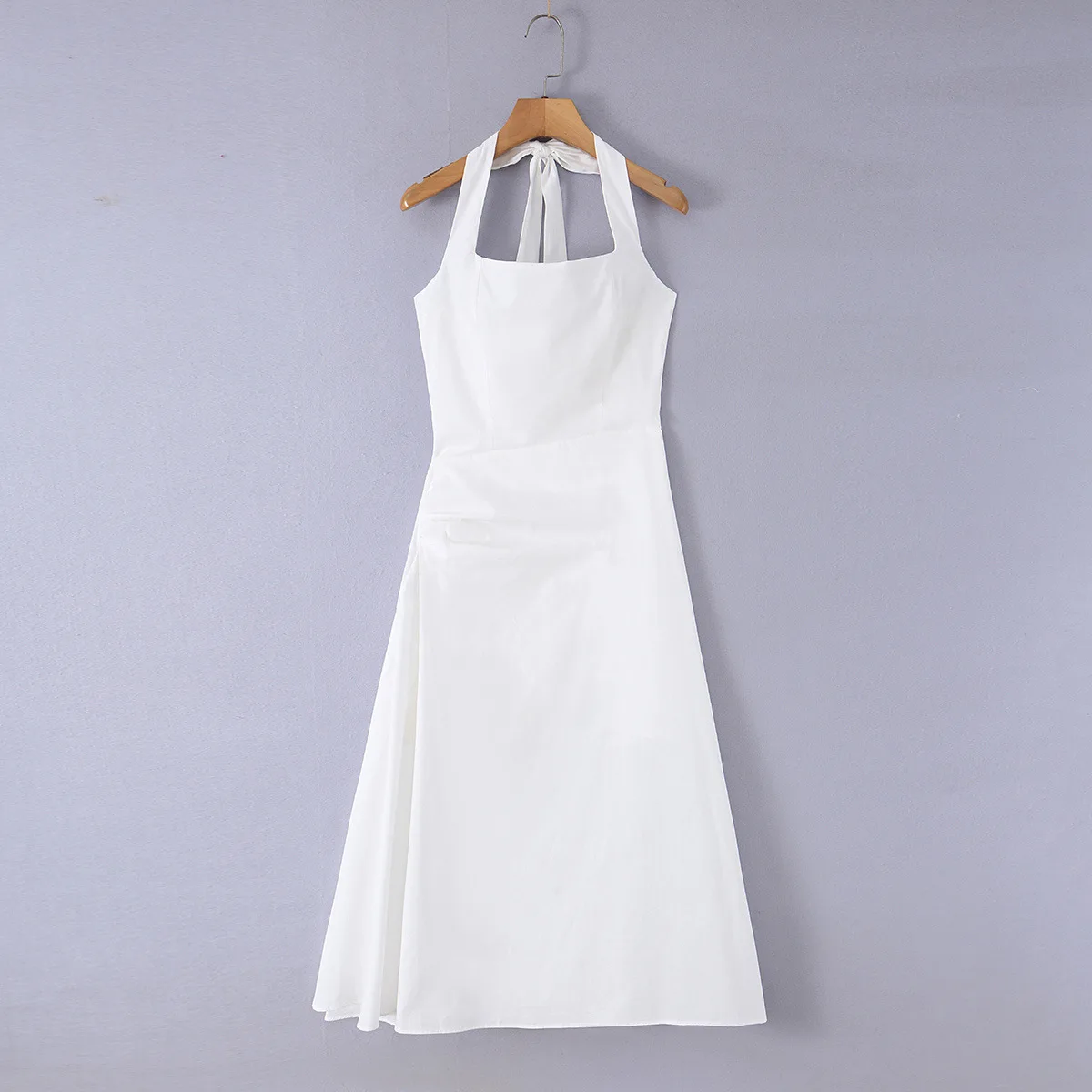 Withered Hanging Neck, Collar, Tie Up, Waist Cinching, Slimming Effect, Split Mid Length Dress Elegant Party Dresses
Withered Hanging Neck, Collar, Tie Up, Waist Cinching, Slimming Effect, Split Mid Length Dress Elegant Party Dresses