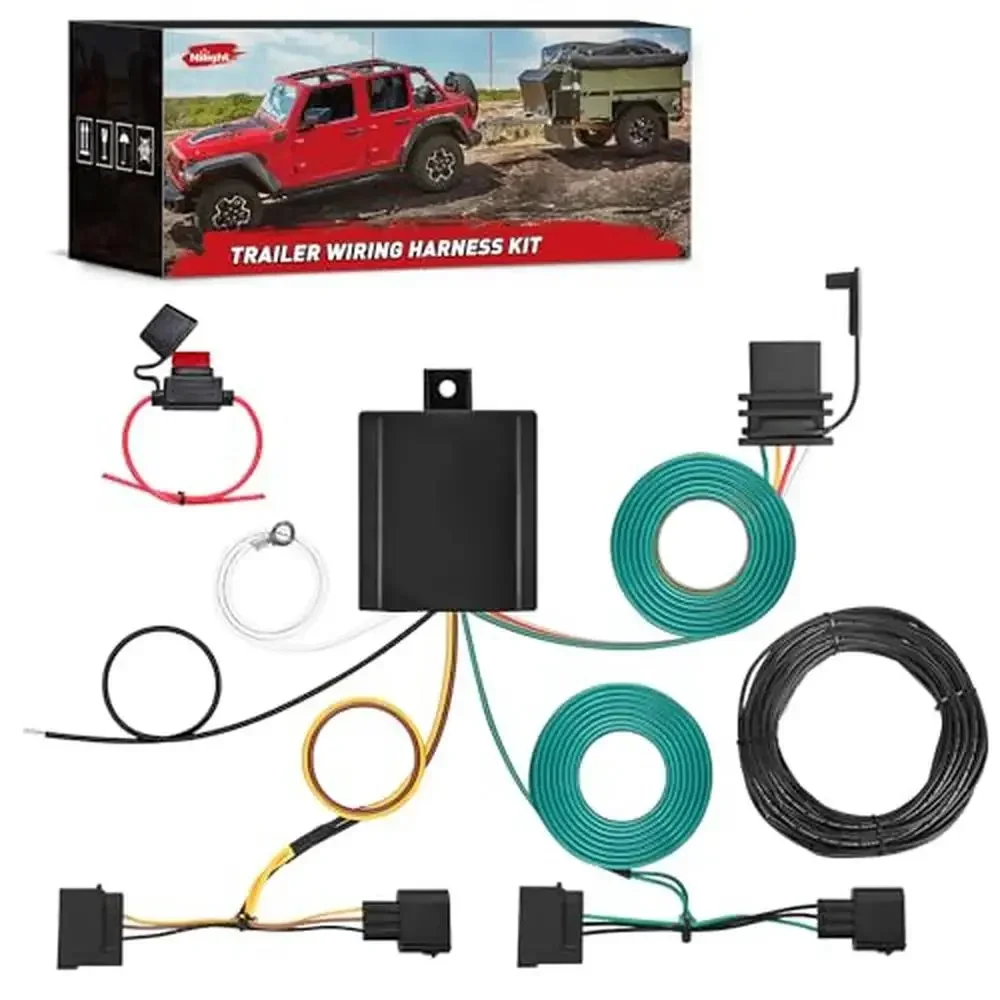 Custom Vehicle Specific 4 Pin Trailer Wiring Harness Kit Ford Edge Escape Freestar MKX Tribute Mariner Easy Install Dust Cover
Custom Vehicle Specific 4 Pin Trailer Wiring Harness Kit Ford Edge Escape Freestar MKX Tribute Mariner Easy Install Dust Cover