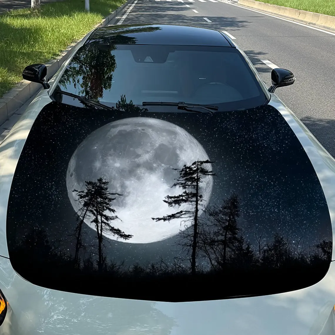 Night Moon Forest Car Engine Cover Stickers, Colorful Vinyl Decorative Stickers, High Quality Adhesive, Fashionable Design, Dura
Night Moon Forest Car Engine Cover Stickers, Colorful Vinyl Decorative Stickers, High Quality Adhesive, Fashionable Design, Dura