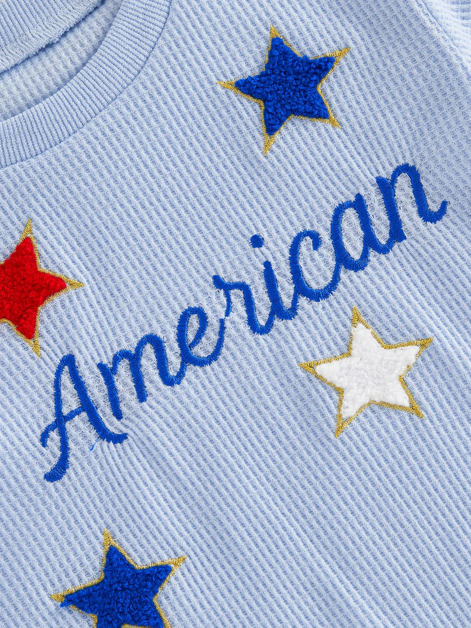 Infant Boys Patriotic Romper with American Flag Embroidery and Star Applique Crew Neck Short Sleeve Bodysuit for Independence
Infant Boys Patriotic Romper with American Flag Embroidery and Star Applique Crew Neck Short Sleeve Bodysuit for Independence