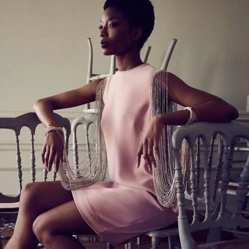 O-neck Light Pink Mini Dress Simple Women Clothing With Tassels Crystals Beaded Cocktail Dress Valenci Dress Woman Clothes
O-neck Light Pink Mini Dress Simple Women Clothing With Tassels Crystals Beaded Cocktail Dress Valenci Dress Woman Clothes