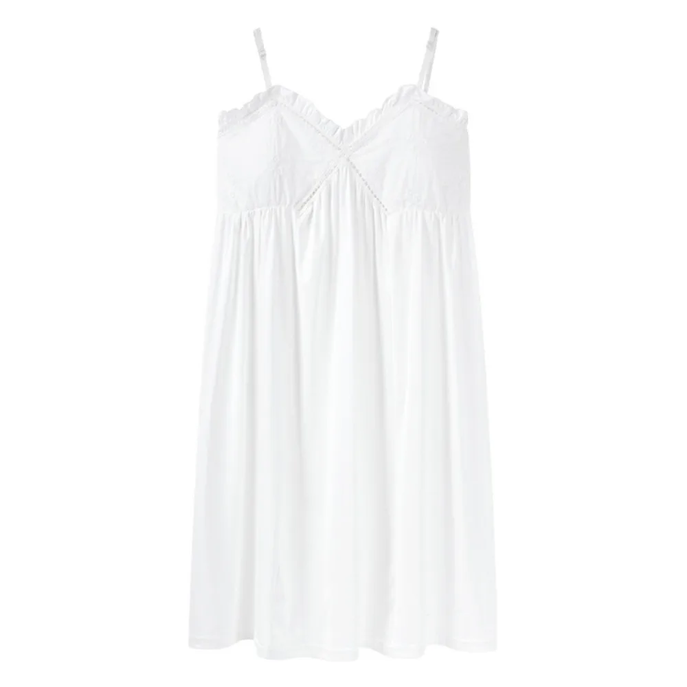 High Waist Ruffle Women's Pajama Dress V-neck Loose Suspender Nightdress Homewear Sleepwear Sling Nightgown Summer
High Waist Ruffle Women's Pajama Dress V-neck Loose Suspender Nightdress Homewear Sleepwear Sling Nightgown Summer