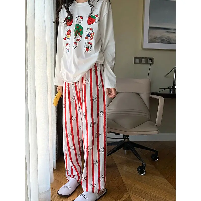 Hello Kitty Nightwear Women's Autumn Round Neck Long Sleeve Long Pants Two Piece Set Casual Home Clothes
Hello Kitty Nightwear Women's Autumn Round Neck Long Sleeve Long Pants Two Piece Set Casual Home Clothes
