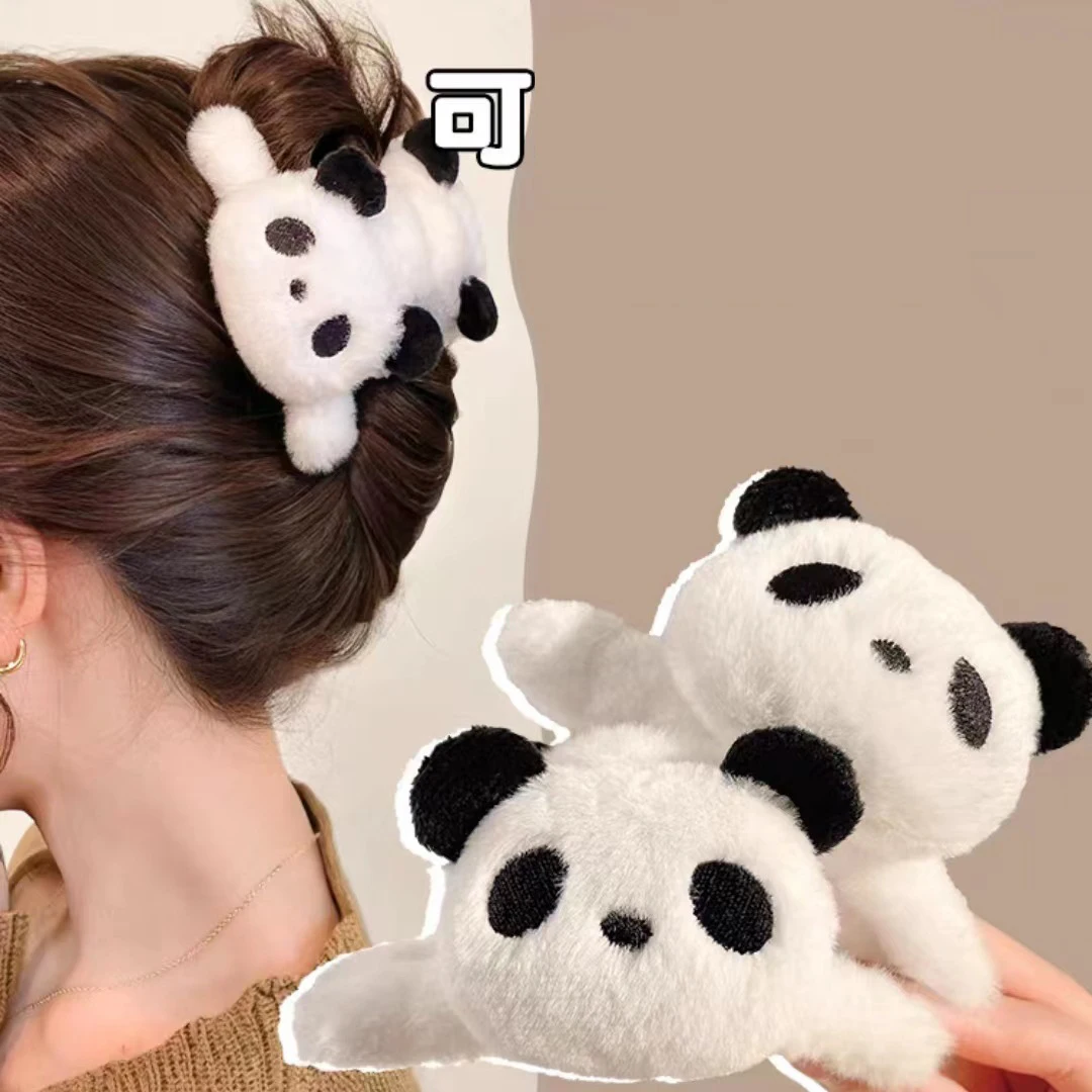 Super cute panda plush hairpin hairpin for the back of the head new large plush shark clip headband for women
Super cute panda plush hairpin hairpin for the back of the head new large plush shark clip headband for women