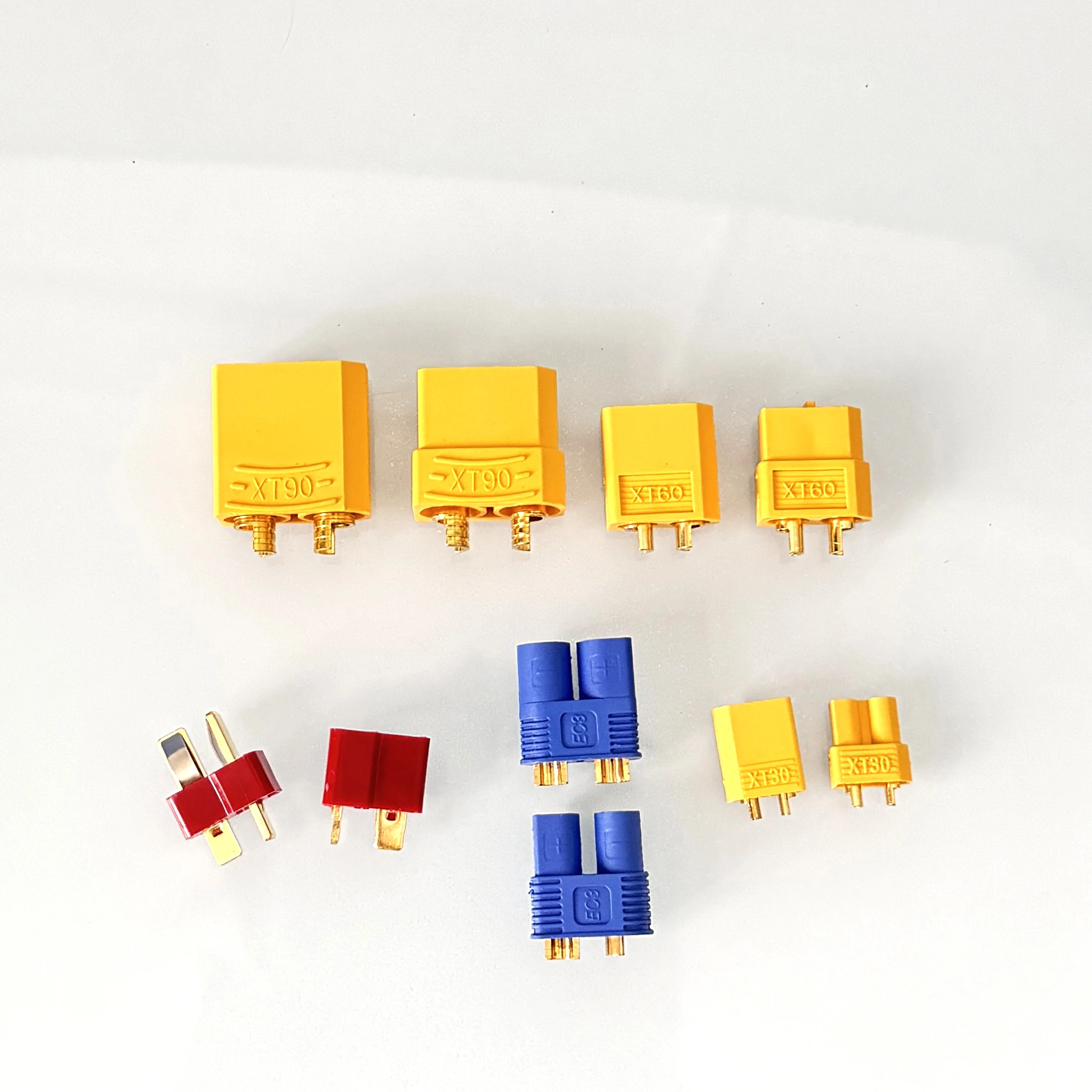 1 Pairs XT30 XT60 XT90 EC3 T-Plug Battery Connector Set Male Female Gold Plated Banana Plug for RC Parts
1 Pairs XT30 XT60 XT90 EC3 T-Plug Battery Connector Set Male Female Gold Plated Banana Plug for RC Parts