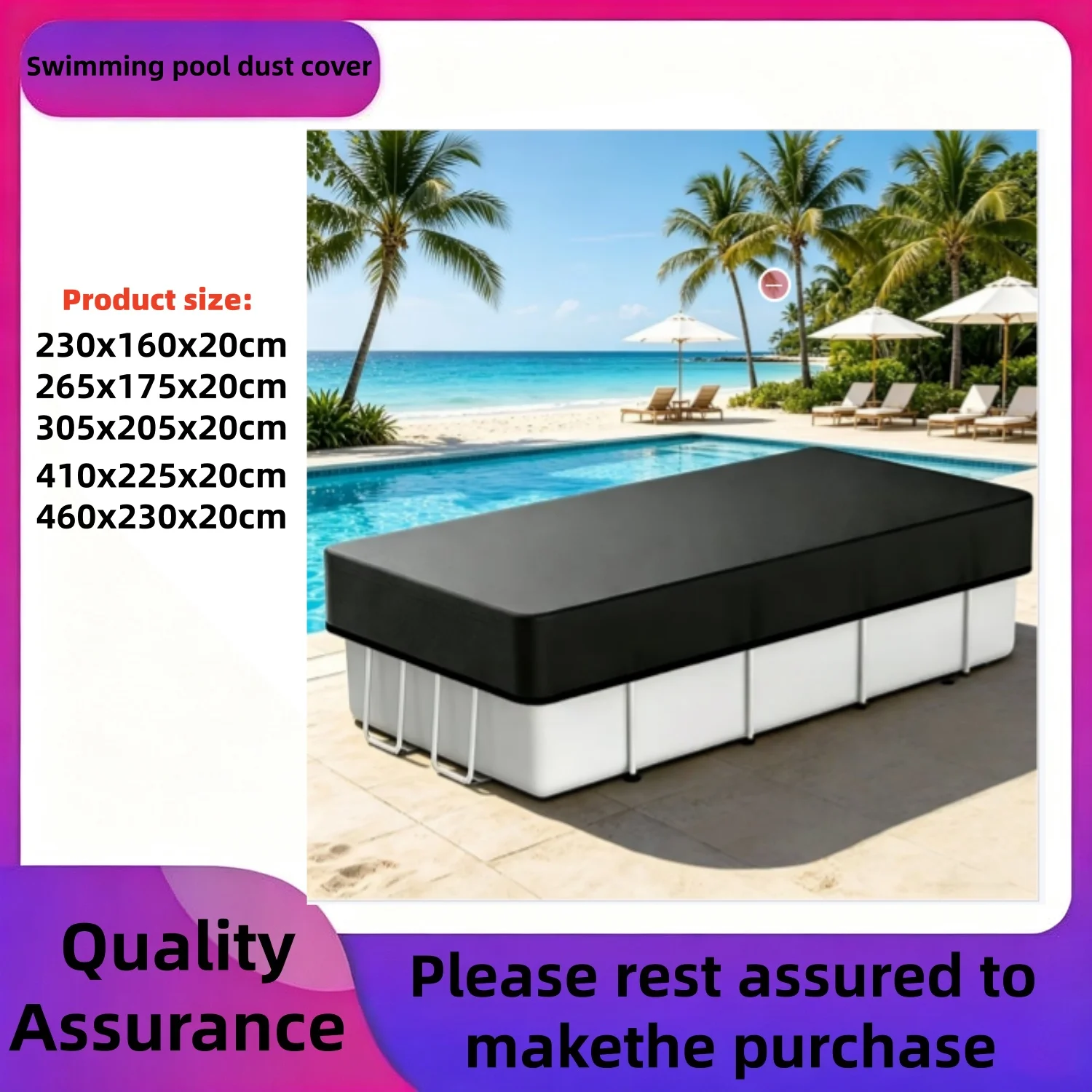 Rectangular Pool Cover | Uv-Resistant Above-Ground Pool Protector | Windproof Buckle Design Solar Thermal Cover
Rectangular Pool Cover | Uv-Resistant Above-Ground Pool Protector | Windproof Buckle Design Solar Thermal Cover