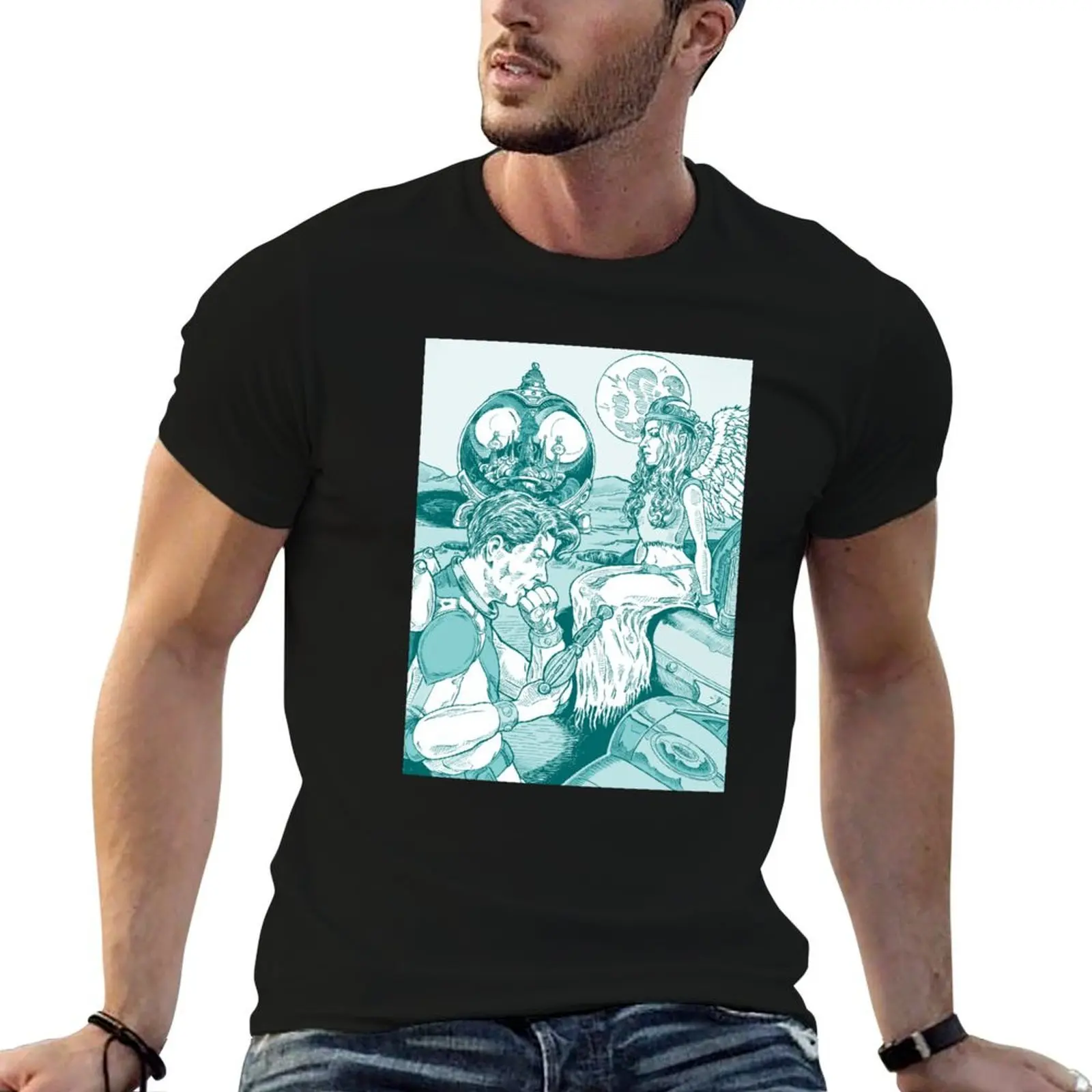 Spaceman and Angel T-Shirt anime t shirts for man t shirt man plain cotton tshirt 100% T-shirt
Spaceman and Angel T-Shirt anime t shirts for man t shirt man plain cotton tshirt 100% T-shirt