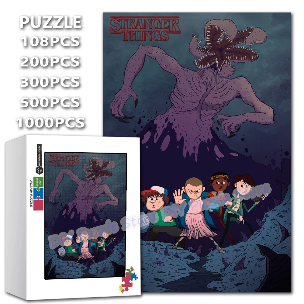 Пазлы-головоломки по мотивам сериала «Очень странные дела» (108/200/300/500/1000/1500 элементов), развивающие интеллект, креативные подарки
Пазлы-головоломки по мотивам сериала «Очень странные дела» (108/200/300/500/1000/1500 элементов), развивающие интеллект, креативные подарки