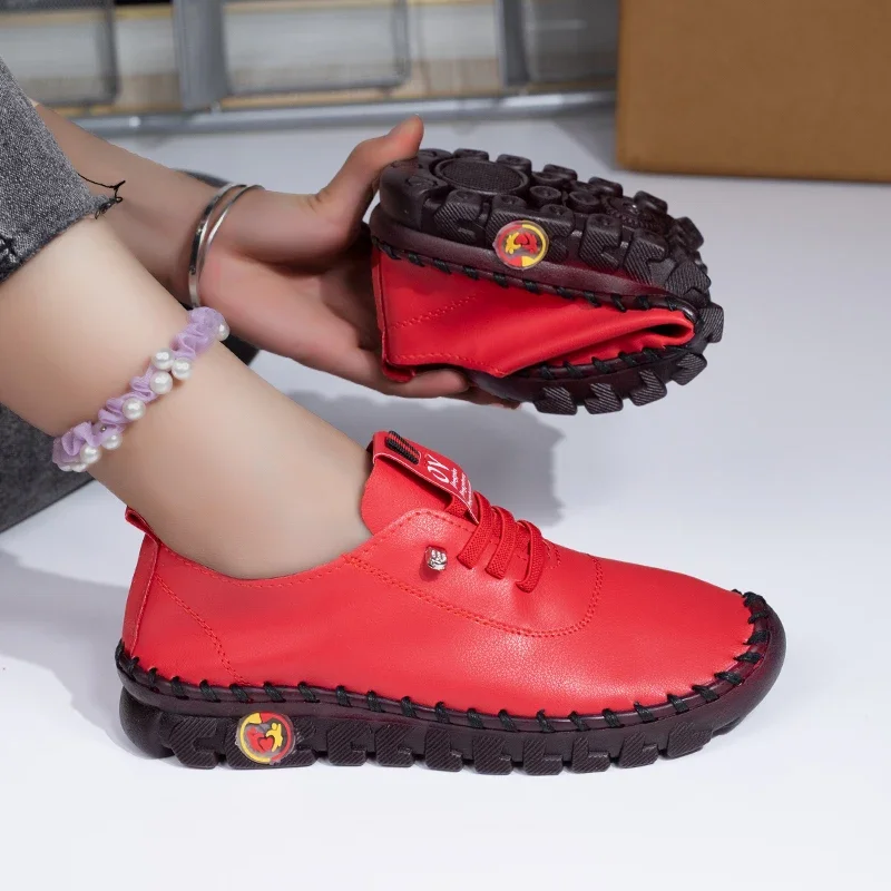 Женские кроссовки, легкие мягкие кроссовки, женская обувь для мам с ручным шитьем, удобные кожаные лоферы без шнуровки, женская обувь
Женские кроссовки, легкие мягкие кроссовки, женская обувь для мам с ручным шитьем, удобные кожаные лоферы без шнуровки, женская обувь