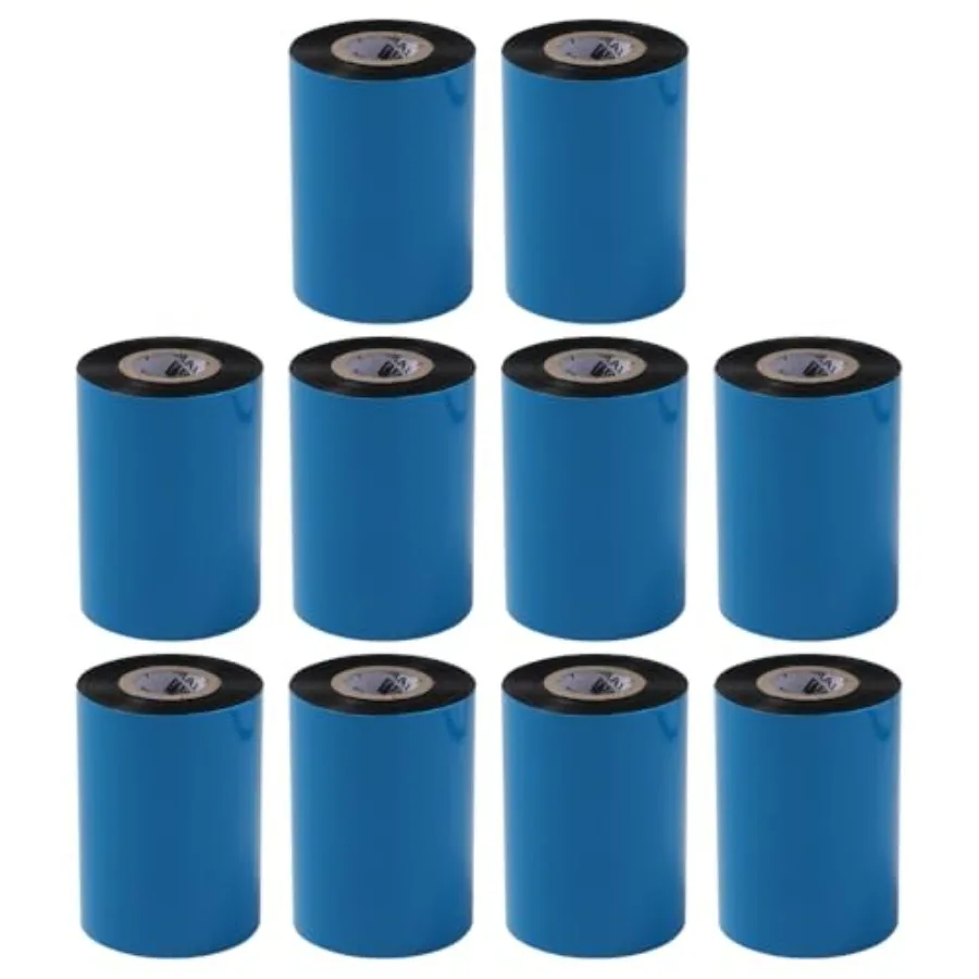 10 Rolls 4.33'' x 984.25' Premium Resin Enhanced Wax Ribbon110mm x 300m Black Thermal Transfer Ribbon Barcode Thermal Label Pri
10 Rolls 4.33'' x 984.25' Premium Resin Enhanced Wax Ribbon110mm x 300m Black Thermal Transfer Ribbon Barcode Thermal Label Pri