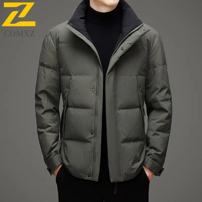 COMXZ Down Jacket Men Turndown Collar Classic Outdoor Working Thickened Warm Parka Trendy Business White Duck Down Winter Coat
COMXZ Down Jacket Men Turndown Collar Classic Outdoor Working Thickened Warm Parka Trendy Business White Duck Down Winter Coat