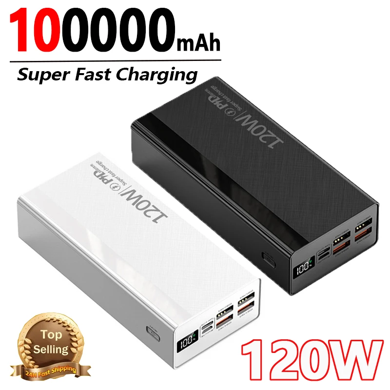 120W Power Bank Super Fast Charging Ultralarge Capacity Portable Charger For iphone Xiaomi Samsung HUAWEI Spare Battery New
120W Power Bank Super Fast Charging Ultralarge Capacity Portable Charger For iphone Xiaomi Samsung HUAWEI Spare Battery New