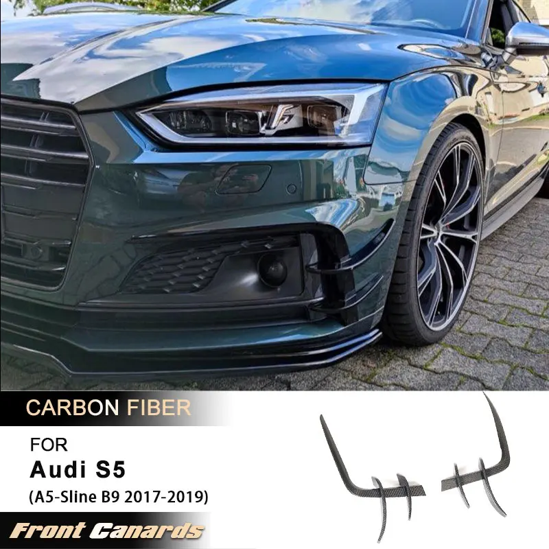 Car Front Bumper Canards for Audi A5-Sline S5 B9 2017-2019 Racing Front Vents Fins Fog Lamp Cover Trim Body Kit Carbon Fiber FRP
Car Front Bumper Canards for Audi A5-Sline S5 B9 2017-2019 Racing Front Vents Fins Fog Lamp Cover Trim Body Kit Carbon Fiber FRP