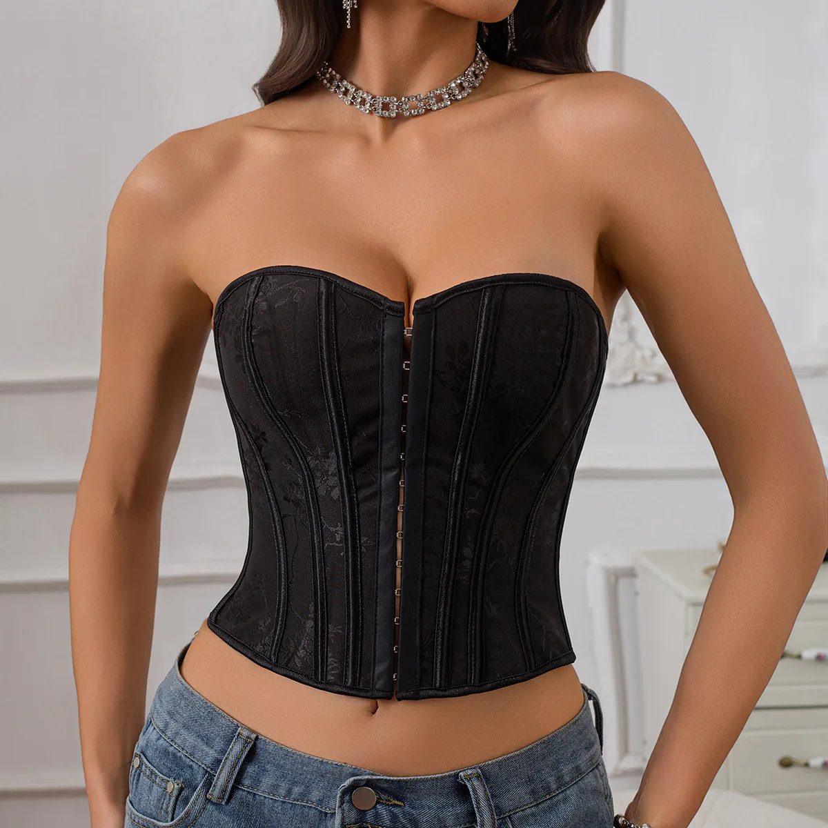 Strapless Overbust Corset Boned Bandage Bodyshaper Crop Tube Top Shapewear Bustiers Vintage Kорсет Slim Corselet Vest Tank Tops
Strapless Overbust Corset Boned Bandage Bodyshaper Crop Tube Top Shapewear Bustiers Vintage Kорсет Slim Corselet Vest Tank Tops