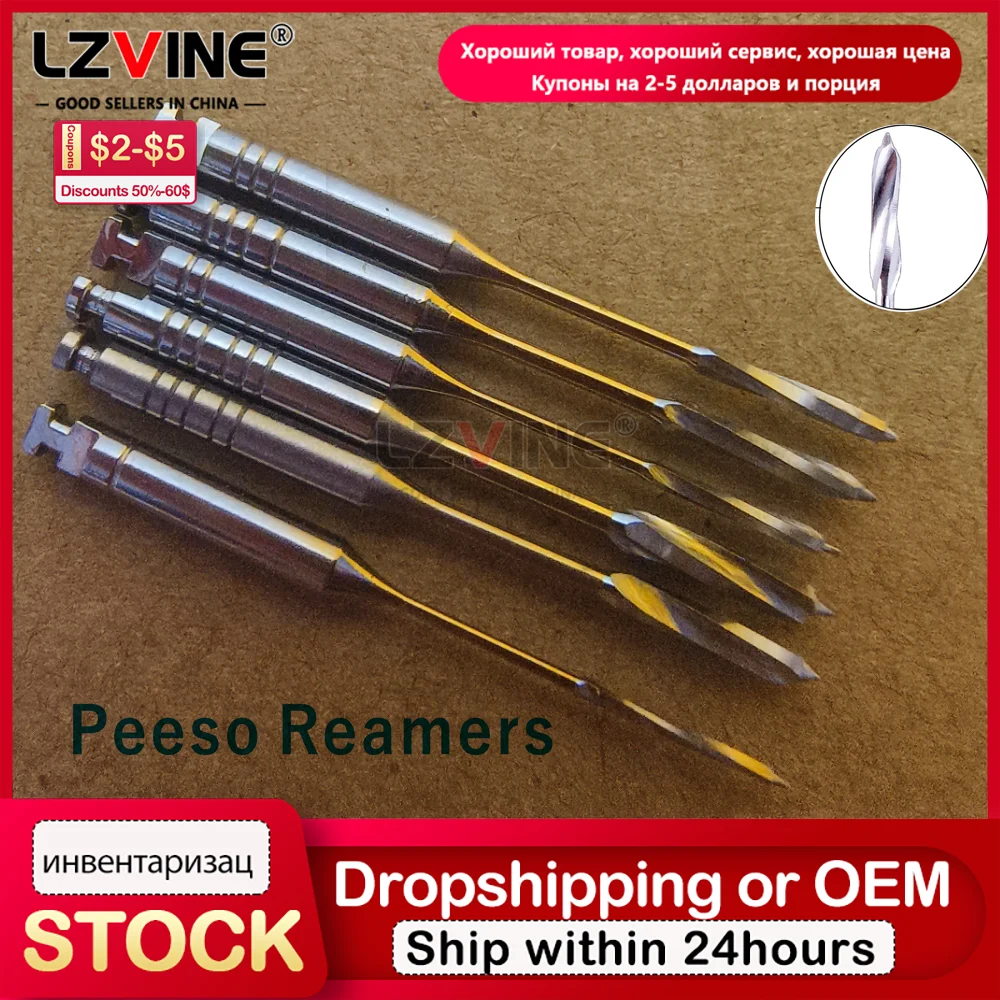 6Pcs/Box Dental Peeso Reamers 28mm/32mm Engine Use Endodontic Reamers Drill Burs Denspay Peeso Reamers Largo Drills Endo Files
6Pcs/Box Dental Peeso Reamers 28mm/32mm Engine Use Endodontic Reamers Drill Burs Denspay Peeso Reamers Largo Drills Endo Files