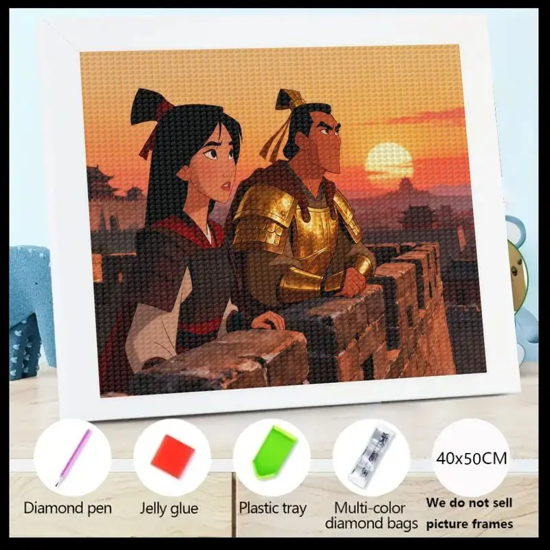 1 шт. Disney Mulan & Shang 5D набор для алмазной живописи, полная дрель DIY Big Gem Art Set, персонаж мультфильма, сцена заката, кристалл R
1 шт. Disney Mulan & Shang 5D набор для алмазной живописи, полная дрель DIY Big Gem Art Set, персонаж мультфильма, сцена заката, кристалл R