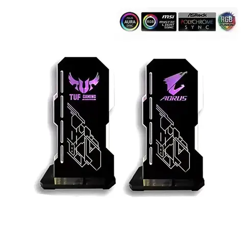 DIY ARGB VGA Holder 4090,5V 3PIN AURA SYNC Video Card Bracket For MSI/ROG/AORUS/TUF/IGame,3090 3080 GPU Support