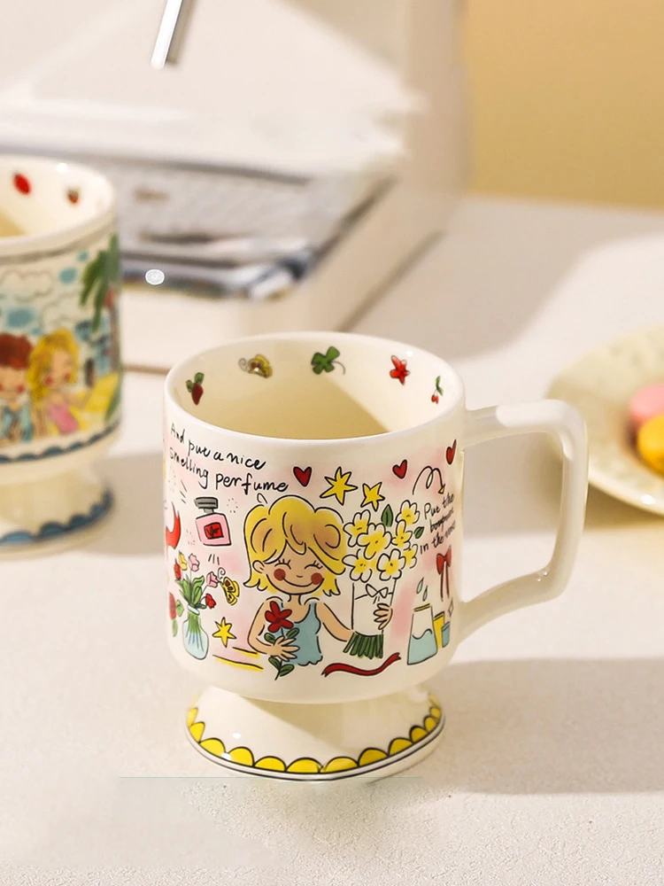 Mug Girl High Appearance Level Ceramic Couple Water Cup Household Cute Breakfast Cup Milk Coffee Cup
Mug Girl High Appearance Level Ceramic Couple Water Cup Household Cute Breakfast Cup Milk Coffee Cup