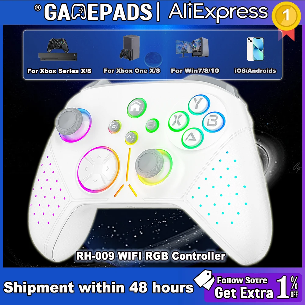 RGB LED light Wireless Gamepad ,Wifi Gaming Controllr For Xbox one Series X/S/PC Turbo Function High-precision Action Buttons
RGB LED light Wireless Gamepad ,Wifi Gaming Controllr For Xbox one Series X/S/PC Turbo Function High-precision Action Buttons