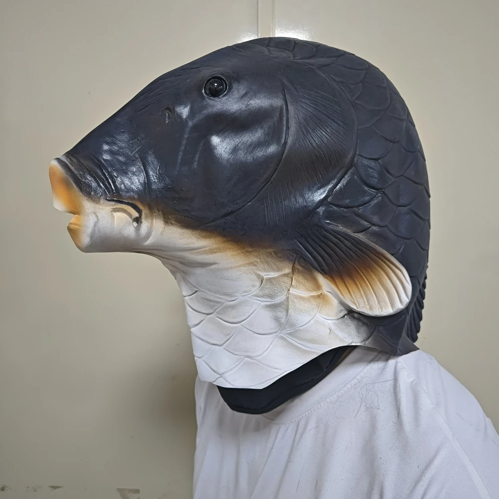 Realistic Fish Mask Latex Animal Head Cover Halloween Cosplay Costume Headwear For Carnival Party Prank Props
Realistic Fish Mask Latex Animal Head Cover Halloween Cosplay Costume Headwear For Carnival Party Prank Props