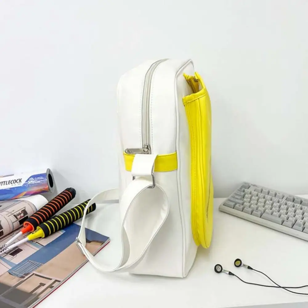 Large Capacity Badminton Racket Bag PU Leather Single-Shoulder Badminton Racket Organizer Waterproof White Yellow Racket Bag
Large Capacity Badminton Racket Bag PU Leather Single-Shoulder Badminton Racket Organizer Waterproof White Yellow Racket Bag
